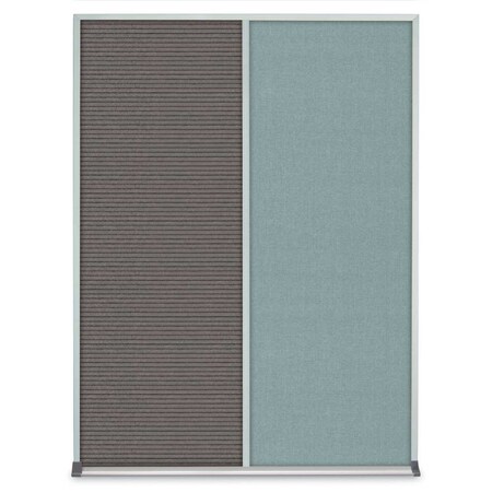 United Visual Products Single Door Radius Plus Corkboard, 36"X UV8002PLUS-BLACK-COBACC